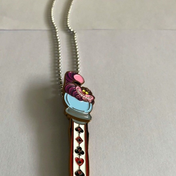 Mini Spoon Pendant Necklace The Tiny Mad Cat Inspired by Alice in Wonderland - Picture 3 of 5